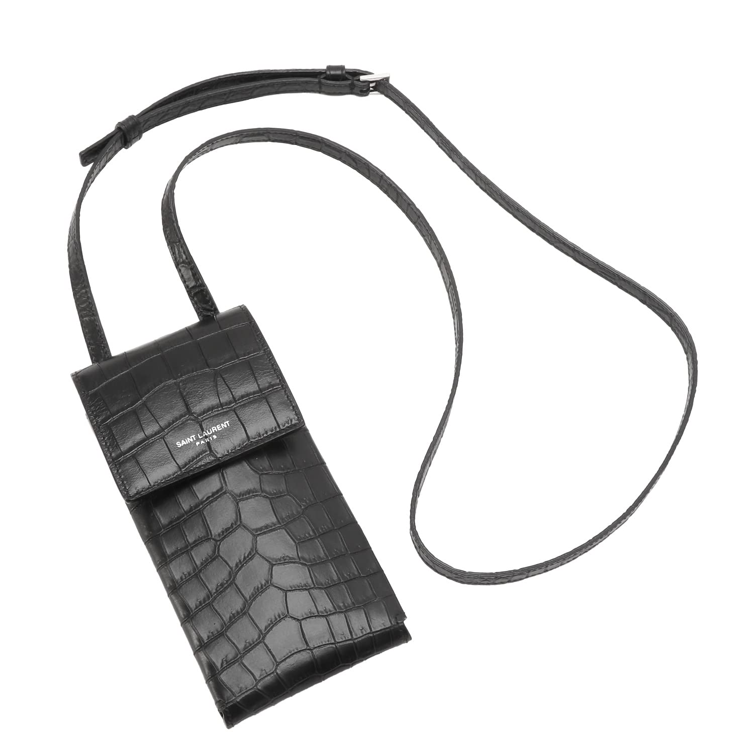 Amazon.co.jp: (サンローラン)SAINT LAURENT ロゴ レザー フォンケース